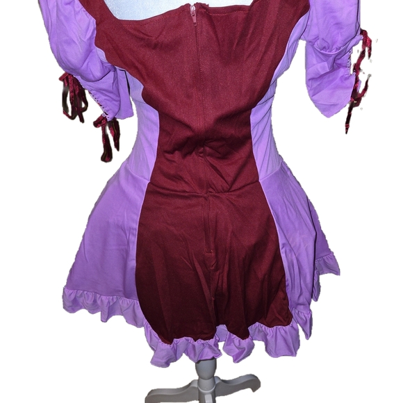 Purple and Burgundy Dress with Vixen Vineyards Apron - Picture 2 of 2
